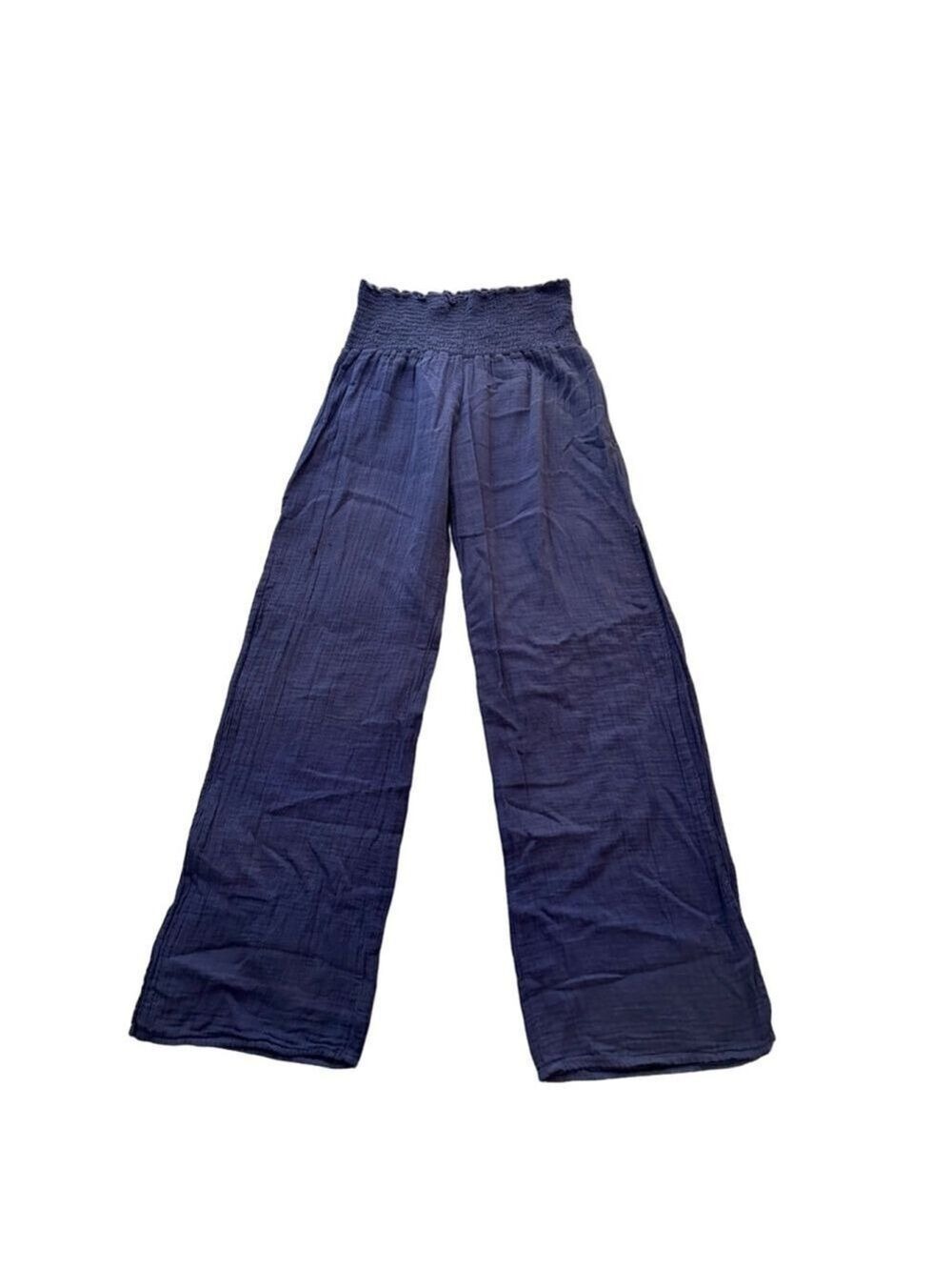 Stark X Ashton Pant Women’s Navy Blue Wide Leg Cotton Size M